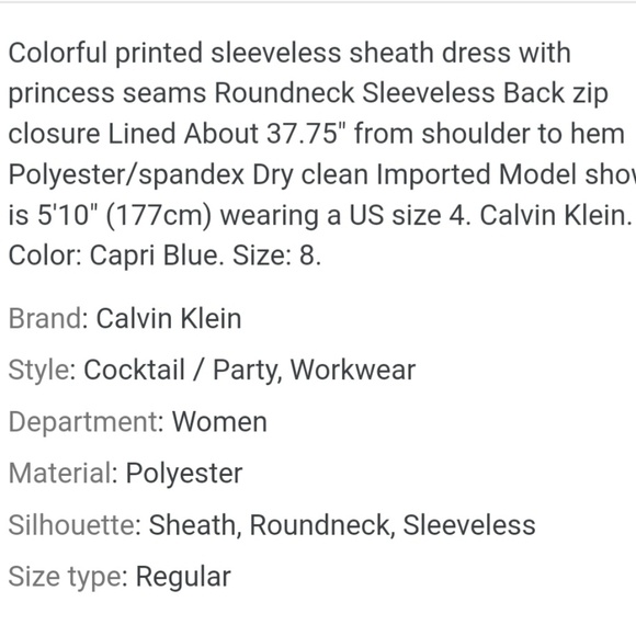 Calvin Klein dress - Picture 3 of 6